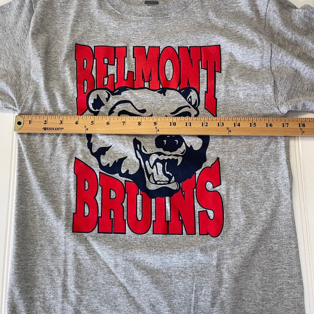 NWT Champion Belmont Bruins T-Shirt Unisex Adult Small Gray Short Sleeve Tee - Picture 4 of 6